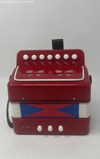 Vilac Red 7 Keys 3 Buttons Accordion Children's Musical Instrument Not Tested