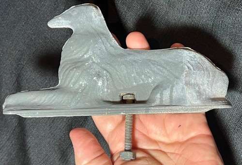 Vintage Cast Aluminum Wolf Hound Collie Borzoi Dog Gate Fence Topper HURRICANE - Picture 8 of 11