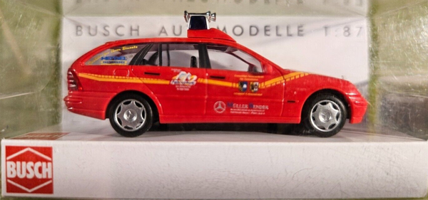 Busch 49170 Mercedes Benz C-Klasse Feuerwehr Florian Memmelsdorf Ho 1:87 Neu-image