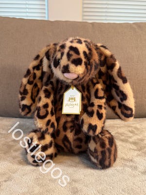 Jellycat Cobblehop Bunny Exclusive Plush NWT Authentic Leopard