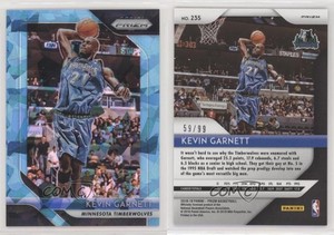 2018-19 Panini Prizm Blue Ice Prizm /99 Kevin Garnett #235 HOF