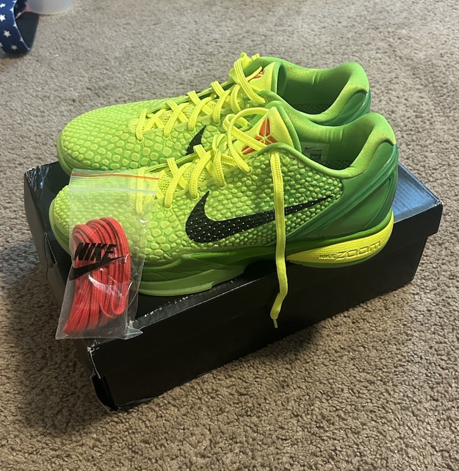 Nike Kobe VI Protro Grinch Low Top Basketball Shoes CW2190-300