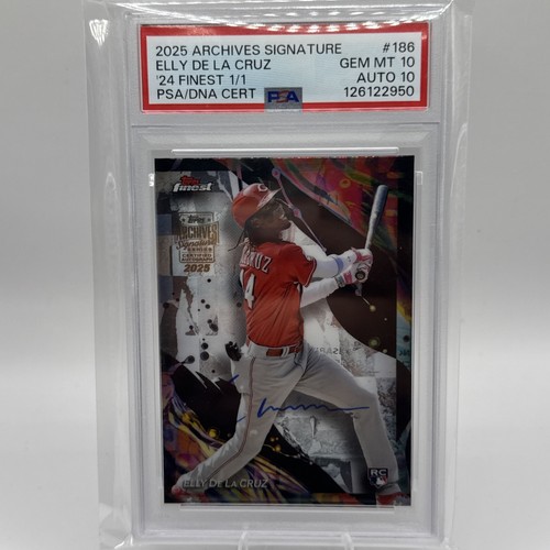 2025 Topps Archives Signature Series Ella De Le Cruz Auto 2024 Finest 1/1 Reds
