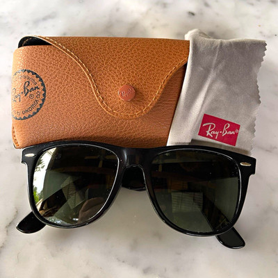 Ray-Ban Wayfarer II Herren Sonnenbrille, grüne Gläser, Original Bausch&Lomb USA