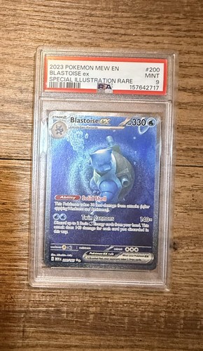 PSA 9 Blastoise ex SIR 200/165 Pokemon 151 Scarlet & Violet 2023 ENGLISH