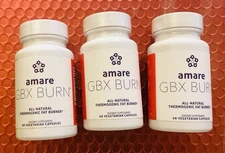 Amare Global GBX Burn 3 Ea X 60 Capsules - New Sealed! Fat Burner! Exp 06/2026