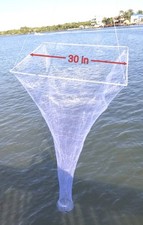 30" Stealth Mono Drop Net – Designed for Ballyhoo & Various Bait Fish w/ Rope