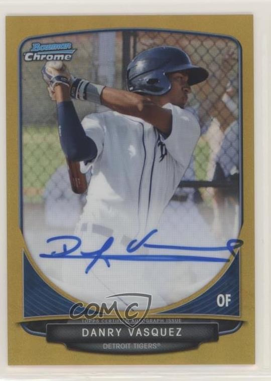2013 Bowman Chrome Prospects Gold Refractor 6/50 Danry Vasquez #BCA-DV Auto z4k