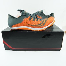 Saucony Endorphin 2 Running Shoes Mens 9 Racing Track Spikes Orange Grey