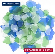 Sea Glass for Crafts Seaglass Pieces Decor Flat Frosted Sea Glass Vase Filler Cr