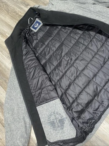 Dockers Mens Large Gray Softshell Jacket Quilted Puffer Lined Full Zip Coat Sz L image 19