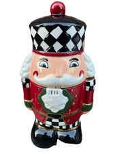 1 New Hand Painted Ceramic Nutcracker Cookie Jar