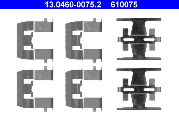 ATE ZubehöRsatz Scheibenbremsbelag 13.0460-0075.2 FüR CC Accord Honda CD 4 CB 5-image