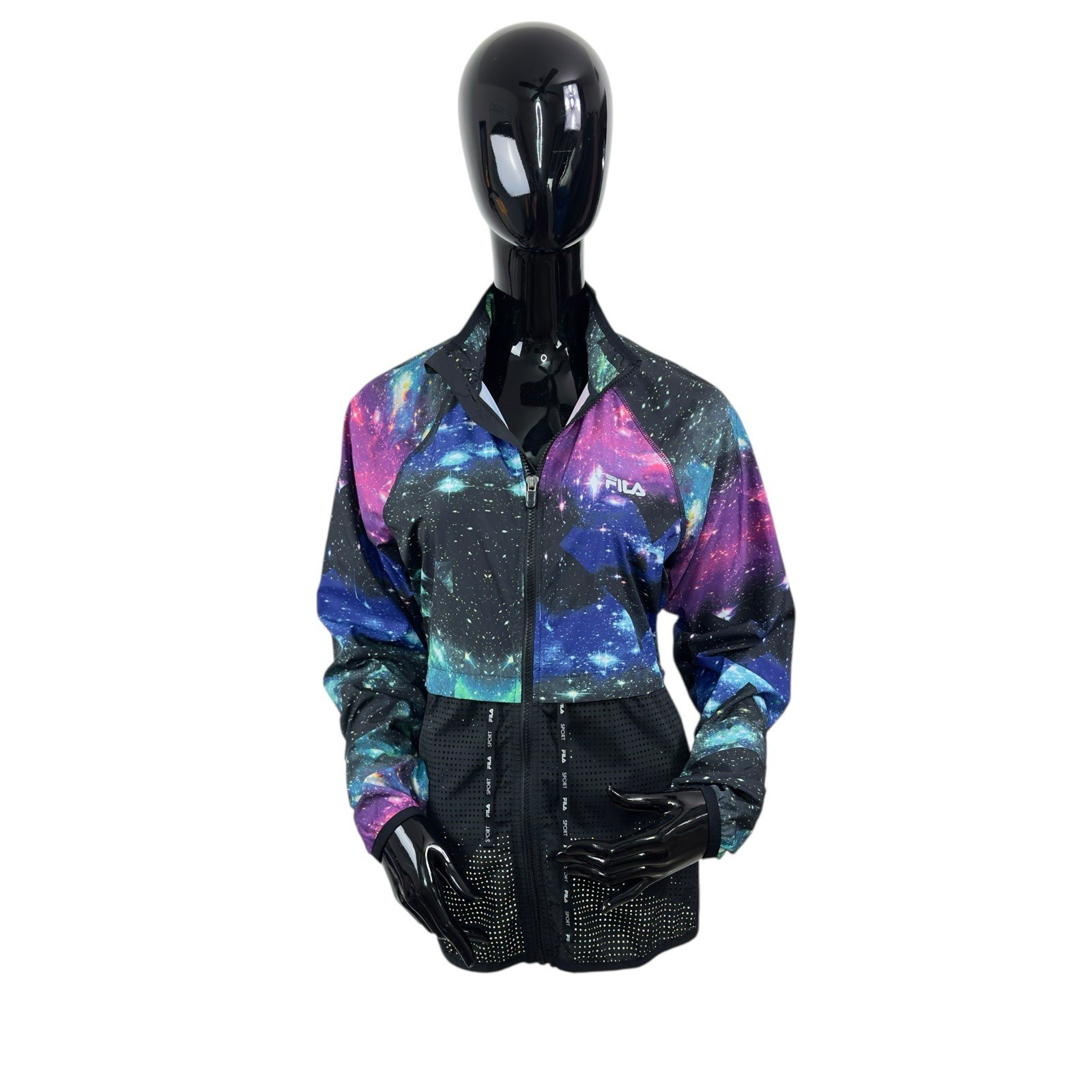 Giacca a vento Fila Sport Galaxy Cosmic Bliss leggera zip fondo rete M