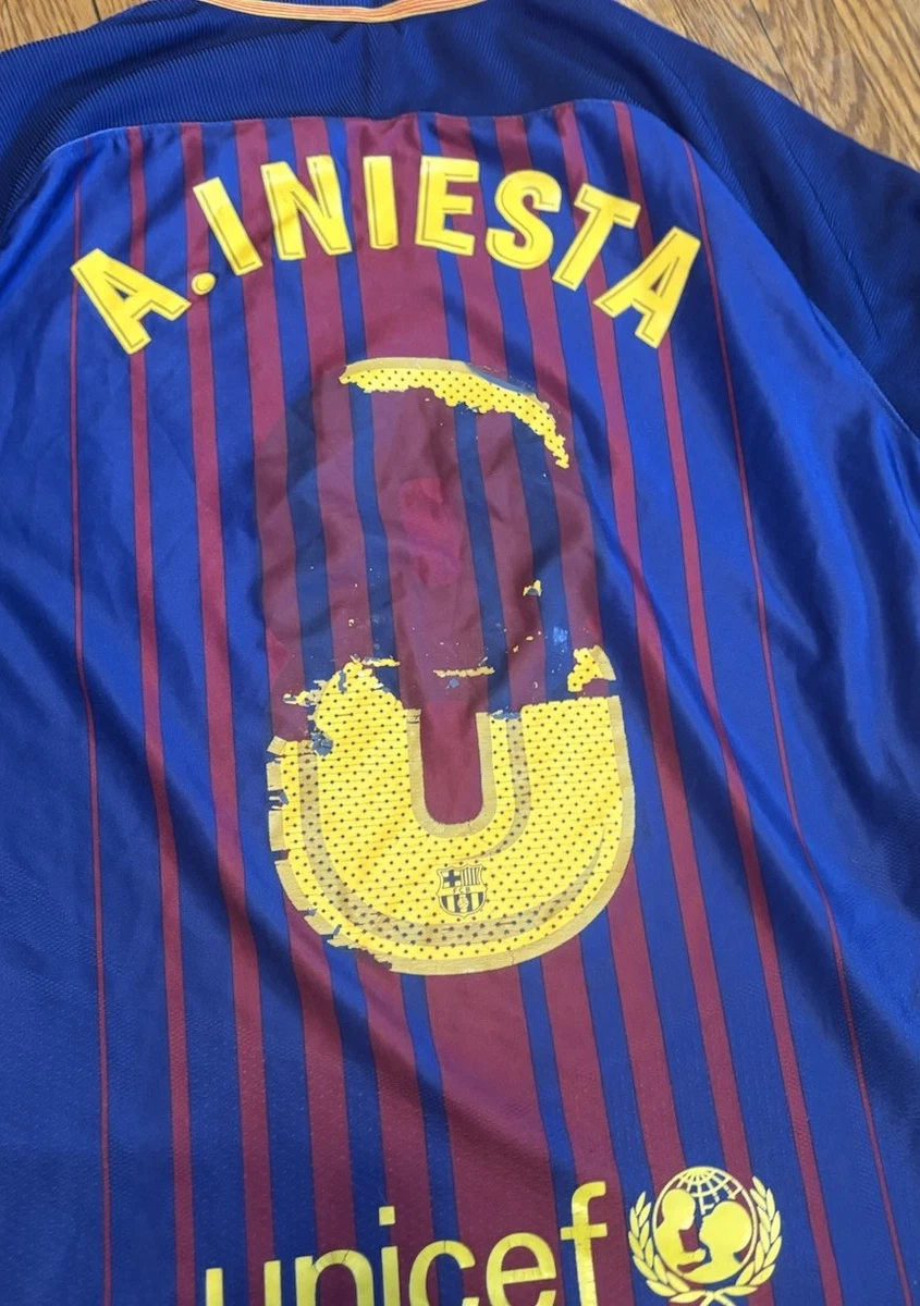 Andres Iniesta FC Barcelona International Club Soccer Fan Jerseys