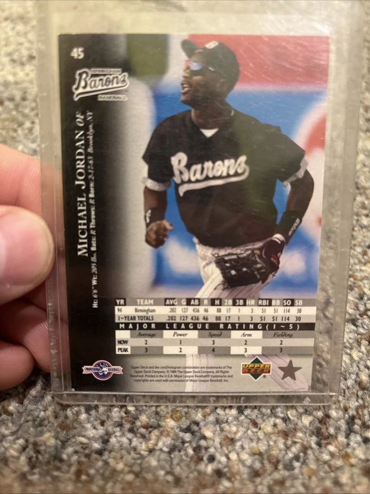 1995 Upper Deck Minor League Top Prospect - Michael Jordan #45 Foto 2 de 2