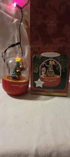 Hallmark Keepsake Ornament Lght and Moton on Wth the Show Santa as a