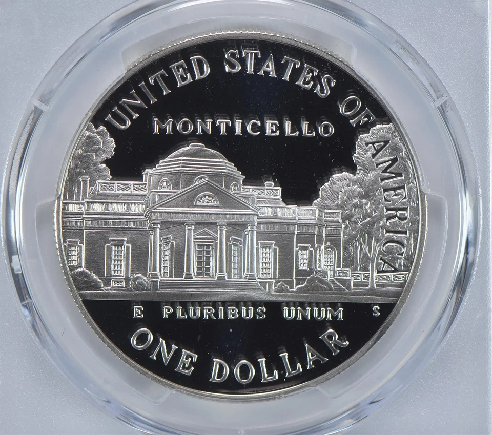 1993-S Jefferson Commemorative Dollar PR69 DCAM PCGS Blue Label *9471 - Image 4 of 4