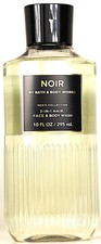 Bath  Body Works Men's NOIR 3-1 Hair Face Body Wash Shower Gel 10oz