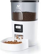 IMIPAW Automatic Cat Feeders, Timed Cat Dry Food Dispenser with Desiccant Bag, D