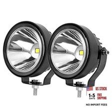 4 Inch Round Led Pod Lights - 60W Off Road Driving Fog - 2pcs - White