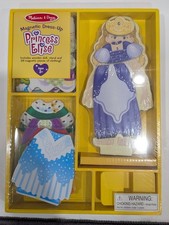 Melissa Doug Princess Elise Doll Wooden Magnetic Dress-Up New Sealed Box