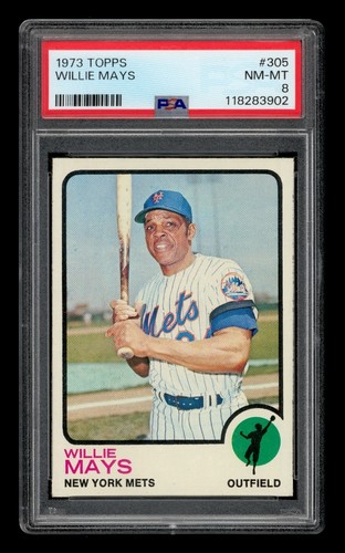 1973 Topps Set-Break #305 Willie Mays PSA 8 NM-MT
