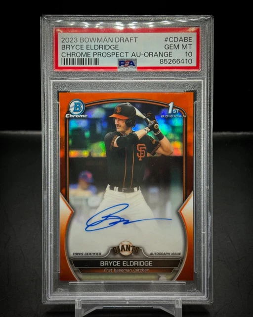 【PSA10】2023 BOWMAN DRAF BRYCE ELDRIDGE 1ST BOWMAN TRUE ORANGE REFRACTOR AUTO /25