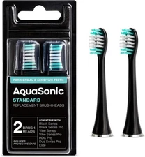 AquaSonic Standard Replacement Brush Heads | for Normal & Sensitive Teeth | Comp