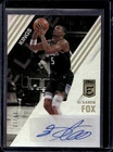 2020-21 Panini Donruss Elite De'Aaron Fox Signatures Auto Autograph #/49 Kings