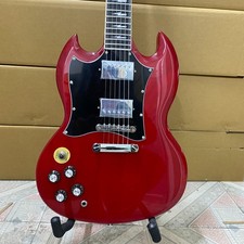 lightning inlay fingerboard Left hand SG electric guitar red solid body NEW!