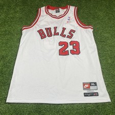 Michael Jordan Chicago Bulls VTG Jersey Nike Mens Xl 2 Stitched 23 White