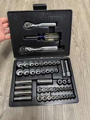 Vintage Sears Craftsman 50 Piece Mechanics Tool Set USA MADE RATCHETS!!