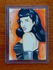 2014 Leaf Bettie Page Collection Artist Sketch Card 1/1 by Jason Hughes #9