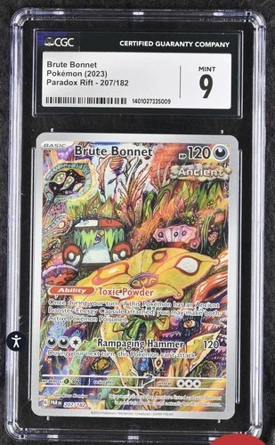 CGC 9 MINT Brute Bonnet 207/182 Paradox Rift Holo Illustration Rare Pokémon