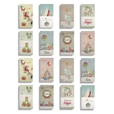 16 Pack Christmas Greeting Cards with Envelopes, Assorted Holiday Designs Blank