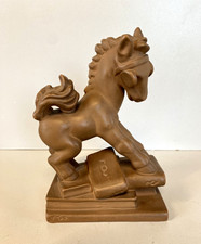 PICCOLA SCULTURA TERRACOTTA Goldscheider FIGURA CAVALLINO 8637/20 ART DECO' WIEN