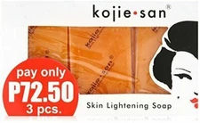 Kojiesan Skin Lightening Soap, 65-Gram, 3 Pack