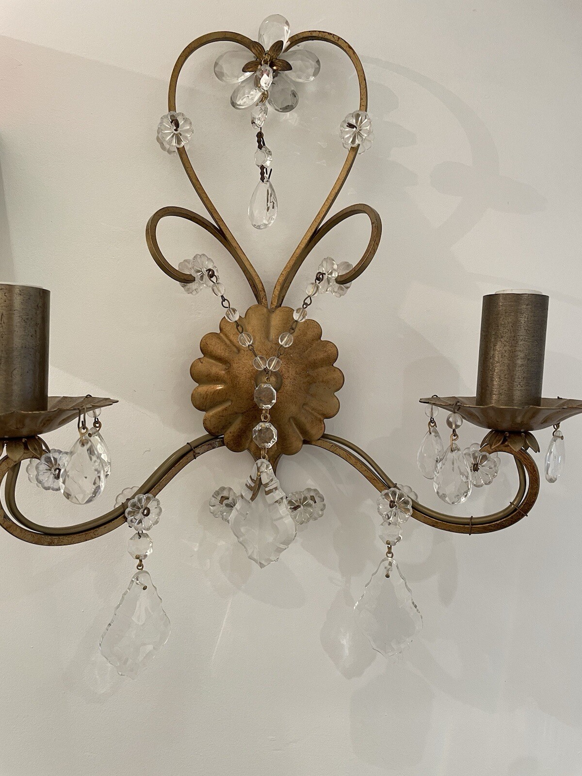 Gilt Crystal Wall Sconce electric