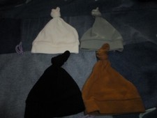 newborn-- knot beanie hat -multi colors- set of 4 preowned one baby