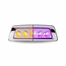 KENWORTH T680/T700/T880 PASSENGER FENDER MARKER LIGHT-DUAL REVOLUTION AMBER/PURP