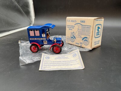 ERTL 1/25 Scale US Mail 1905 Ford Delivery Truck Diecast Bank With Key And Box
