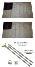 3x5 Christian Christ Jesus 2ply Flag Galvanized Pole Kit Eagle Top 3'x5'
