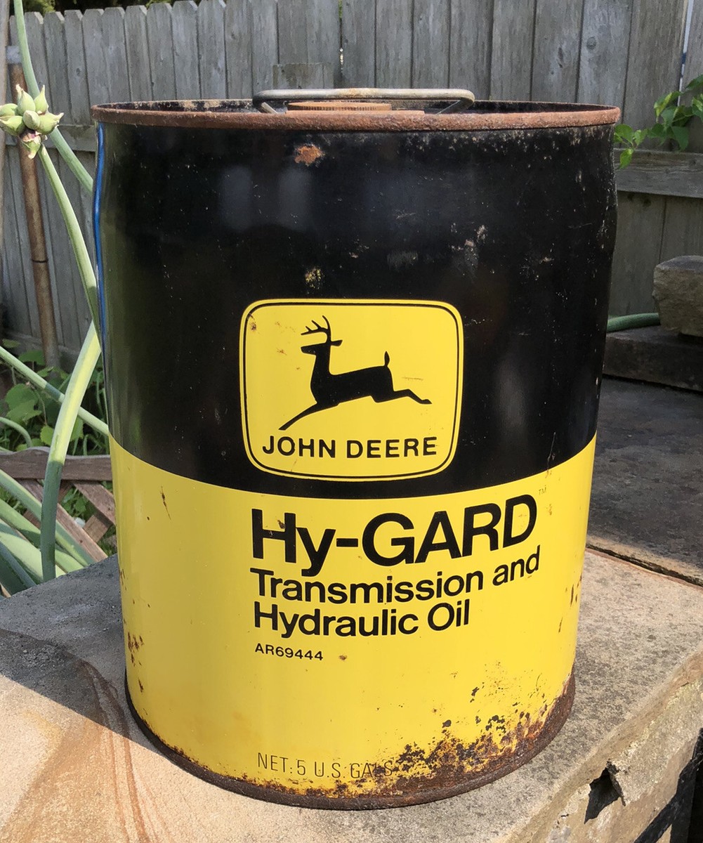 USA VINTAGE JOHN DEERE 5ガロン缶 1960s Vtg 1970s JOHN DEERE Hy-Gard Transmission & Hydrolic Oil 5 Gallon
