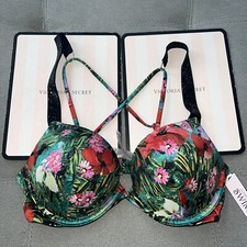 Victoria  s Secret 32B Miraculous Bombshell Bikini Super Push Up Add 2 Cup Size