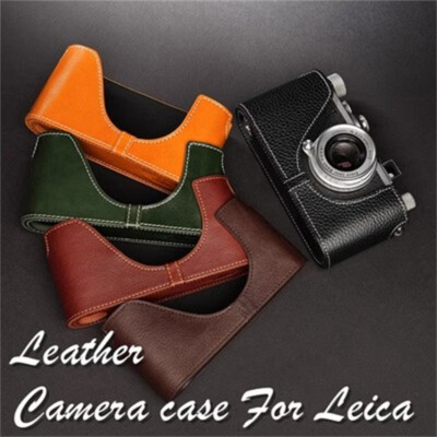 Handmade Real Leather Half Camera Case Bag Cover for Leica 0 i ii iii iiia iiib
