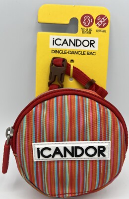 DINGLE DANGLE POOP BAG CARRIER - Multi Color Lollipop Icandor Zipper