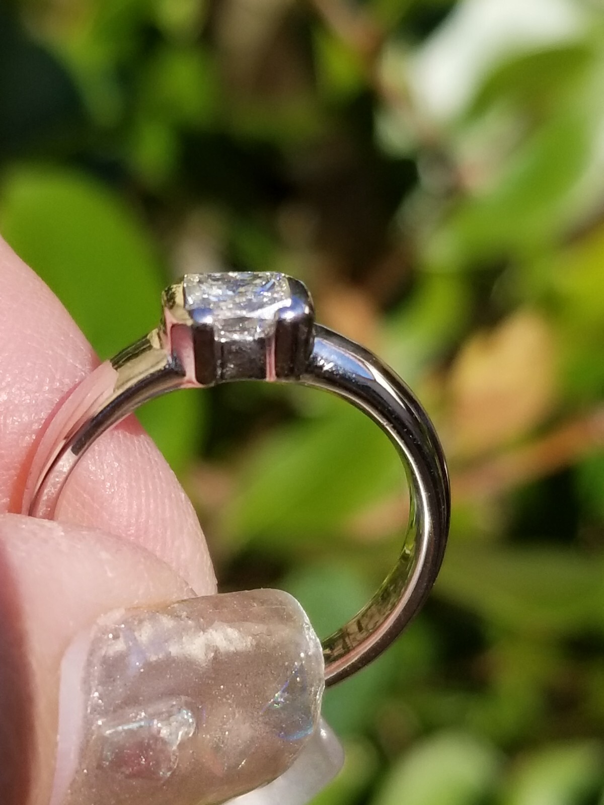 Beautiful Princess Solitaire Natural Diamond 14k … - image 8