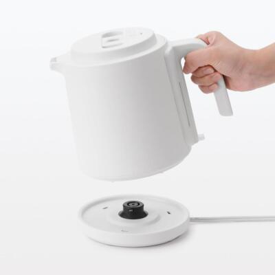MUJI Electric Kettle 0.8L – MJ-KES08/83310899, White, Cordless, Simple Design