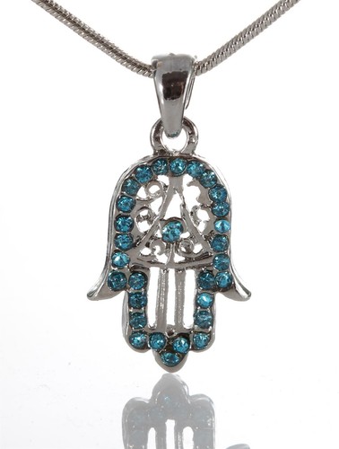 Hamsa Judaica Ciondolo Collana Cabala Malocchio Mano Di Fatima Spirale Argento | UK - Foto 4